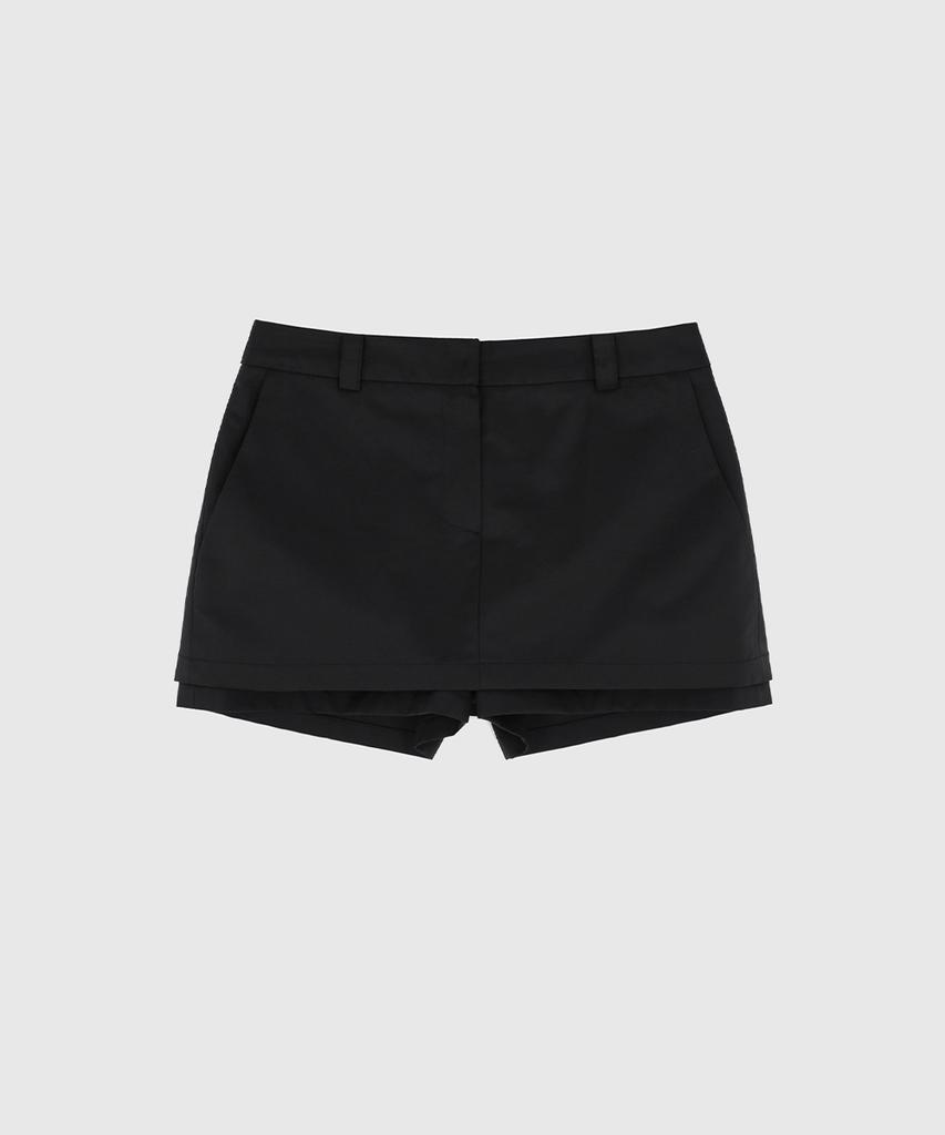 SIGREAT Cotton Mini Skirt Shorts_Black