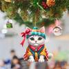 Creative Christmas Cat Car Charm Acrylic Cute Backpack Decoration For Styling Auto