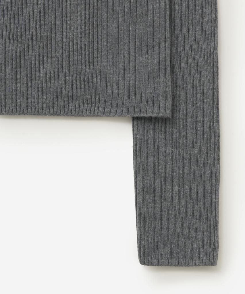 Seteo (W) 2-Way High-Neck Knit Grey