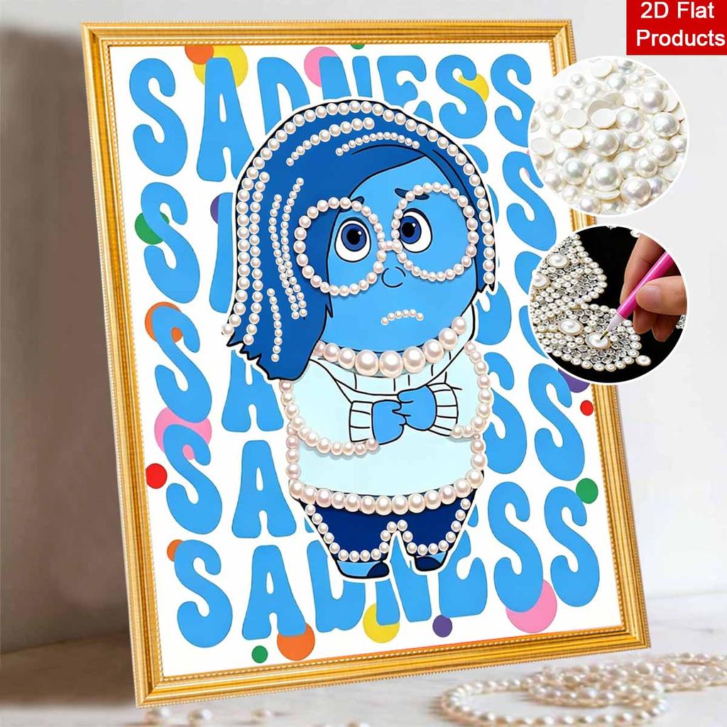 Disney Pearl Painting Inside Out Suitable for Beginners and Adults, DIY Pearl Diamond Art Painting Kit for Home Wall Decor Gifts