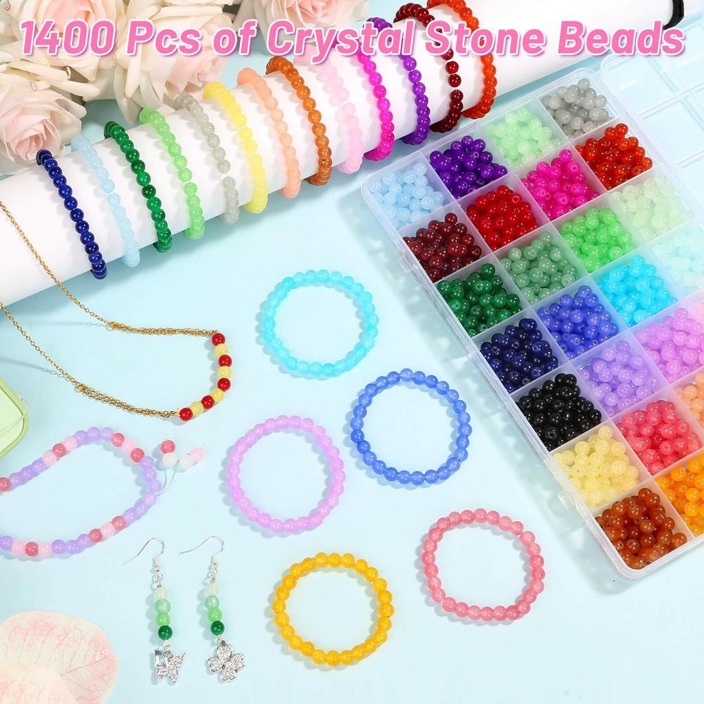 6Mm Glass Jelly Double Bead Set Glass Beads Beaded Diy Jewelry Accessories Glass Beads