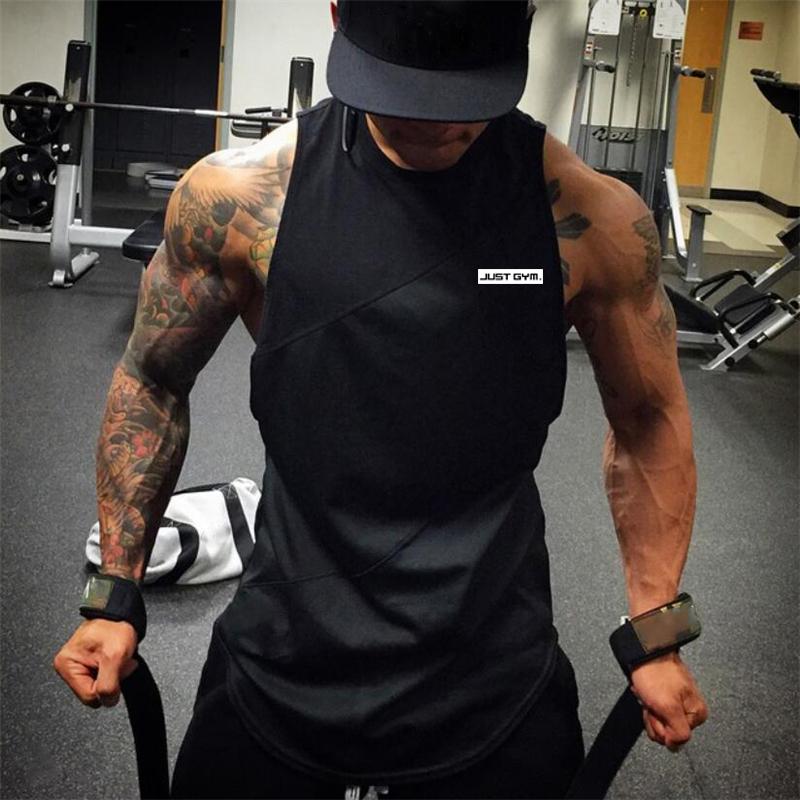 Muscleguys Men's Comfortable Breathable Gym Clothing Tranning Vest Sports Casual Tank Tops Fashion Bodybuilding Muscle Sleeveless T-shirt