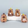 Cartoon Bath Cute Capybara Mini Model Ornament Set For Decoration Desktop