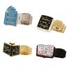 Antique Alloy Pen Holder Clip Multipurpose Metal Bookmarks with Adjustable Spring Rings Pen Holder for Notebook Journal