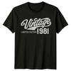 Vintage 1981 Limited Edition 45th Birthday Unisexs TShirt