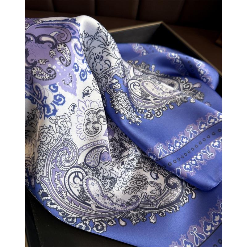 Women S Korean Style Printed Classic Square Scarf For Sun Protection