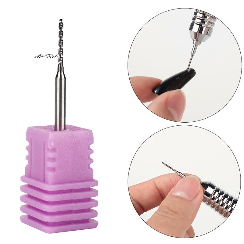 Tungsten Steel Nail Drill Bits Nail Perforation Grinding Head Manicure Tool for Nail Polishing Machine Accessories