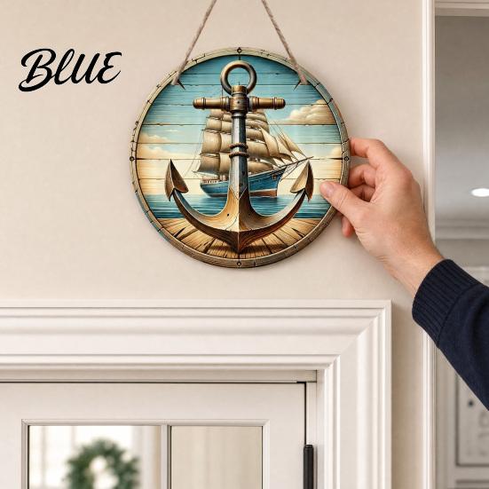 Nautical Wall Art Decorative Hanging Sign Lightweight Wooden Sign with Marine Elements