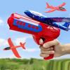 Foam Airplane Toy with Launcher 2 Flight Modes No Batteries Required
