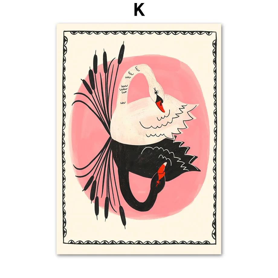 

Абстрактные грибы, цветы, насекомые, олени, бохо, настенное искусство, плакаты на скандинавскую тему, холст, живопись и принты, настенные панно для декора гостиной 40x50cm No Framed