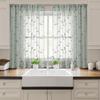 2PCS Semi-Transparent Embroidered Leaf  Window Thin Curtain Sunshade Curtains  Kitchen