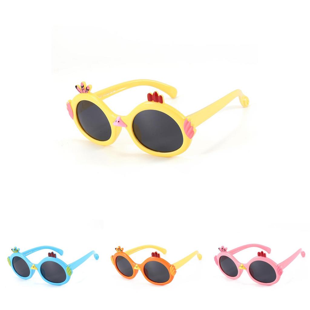 Fashionable Childrens Polarized Sunglasses Cartoon Chick Style Uv Protection