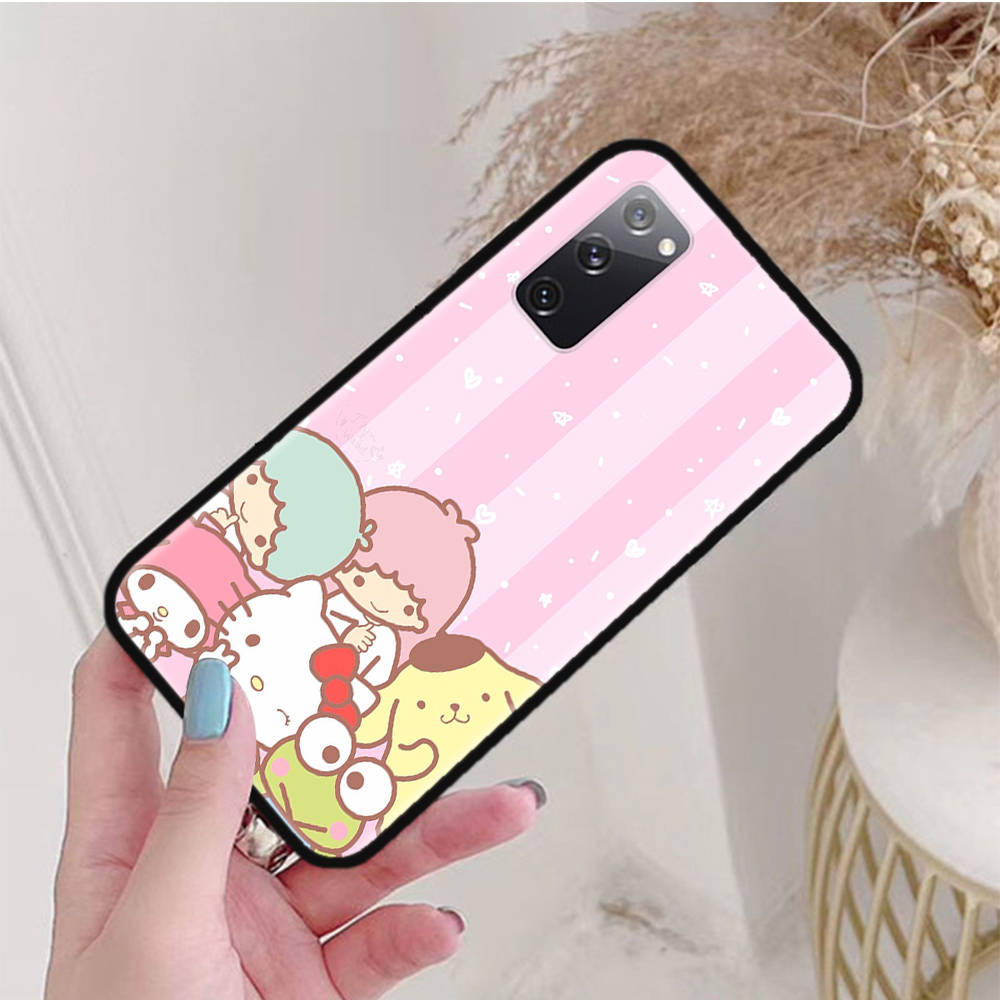 Black Case for Xiaomi Poco X6 X4 M5 M6 F5 F6 C65 C55 C50 C51 C40 Pro Redmi 14C A3X 13C 12C 11T 10A 9C Note 7 6 8A Plus L-7 Sanrio Characters