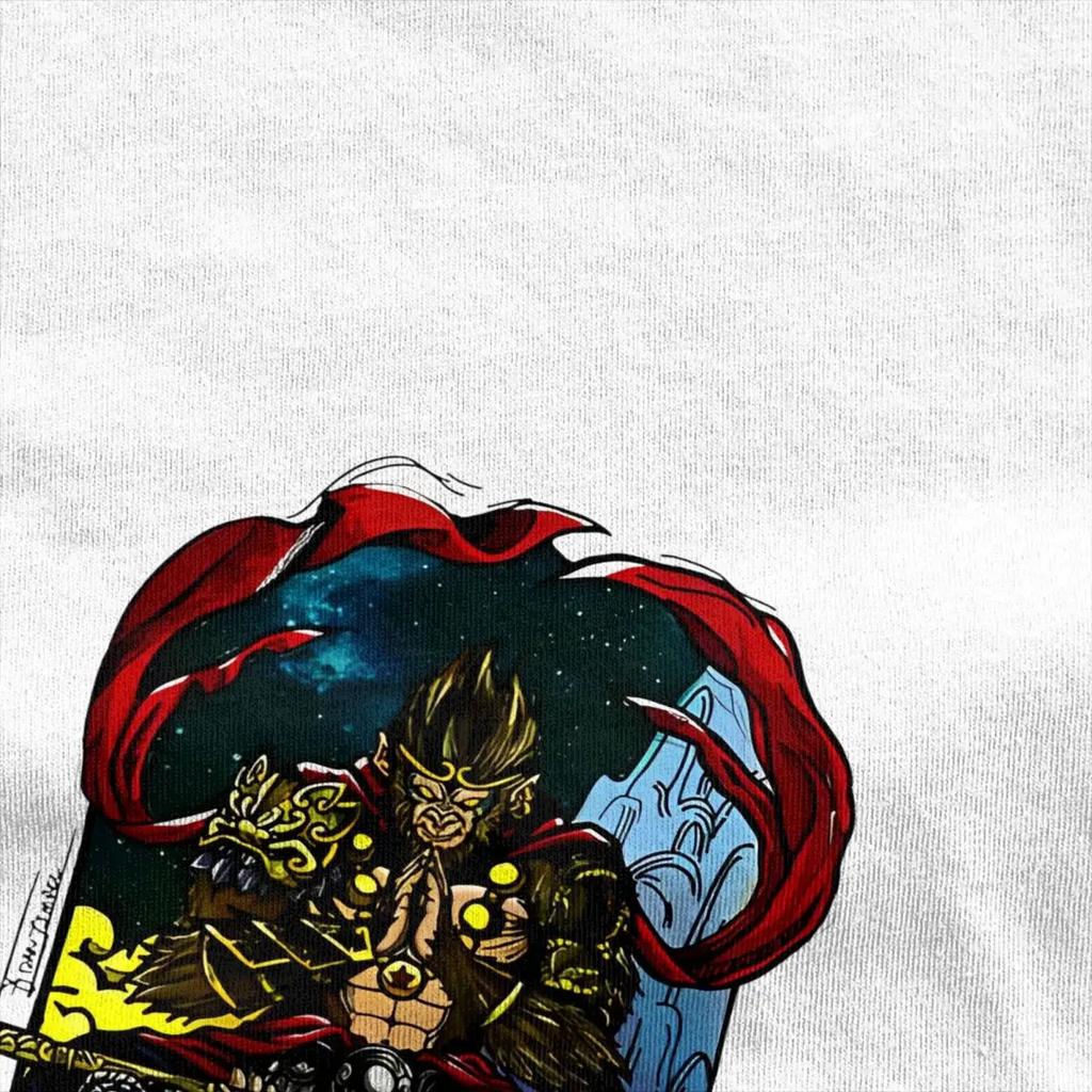 SUN WUKONG Color Black Myth T-Shirt Trendy Cool T Shirts Short Sleeve Street Style Tops Summer Pure Cotton O Neck Oversize Tees