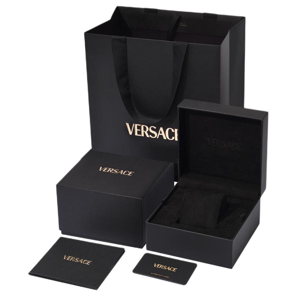 Versace Quartz Watch Stainless Steel Band White Dial Chronograph Calendar Multifunction Couple Watch Men Watches Silver VE8R00424