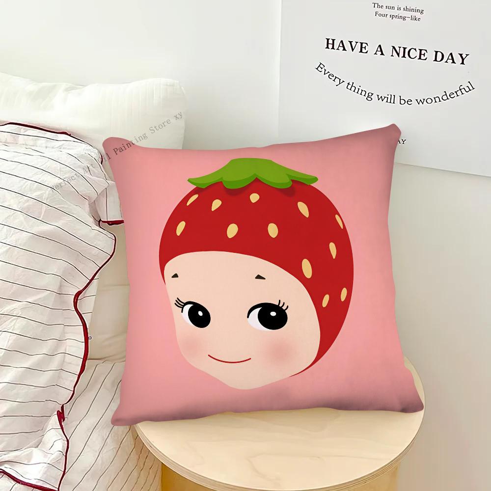 Niedliche Puppe Cartoon Sonnys Angels Kissenbezug Mode Quadratischer Kissenbezug Schlafzimmer Sofa Zimmer Ins Dekoration Freizeit Kissenbezug