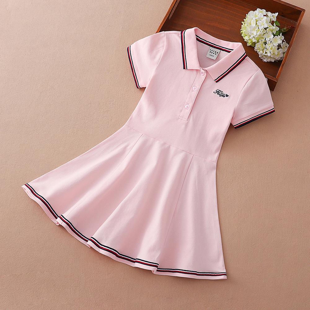 2018 Preppy Style: Simple & Fashionable Lapel Dress for Middle-Aged & Older Girls
