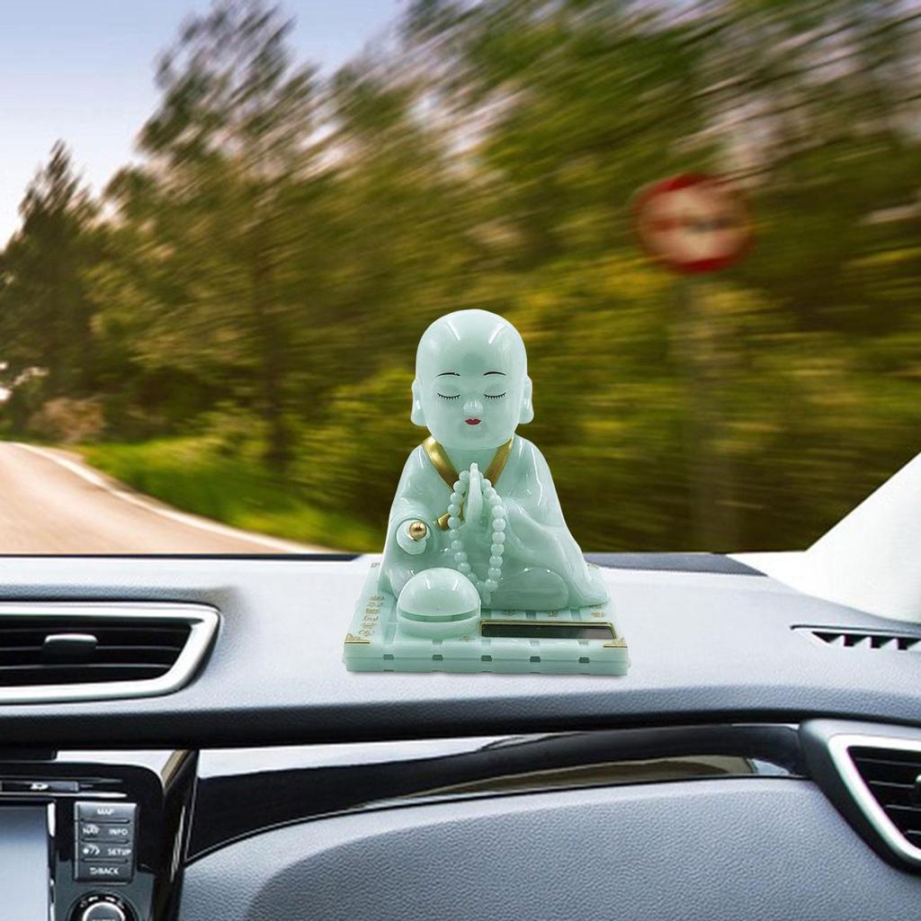 Car Dashboard Bobble Head Doll Solar Powered Little Figure