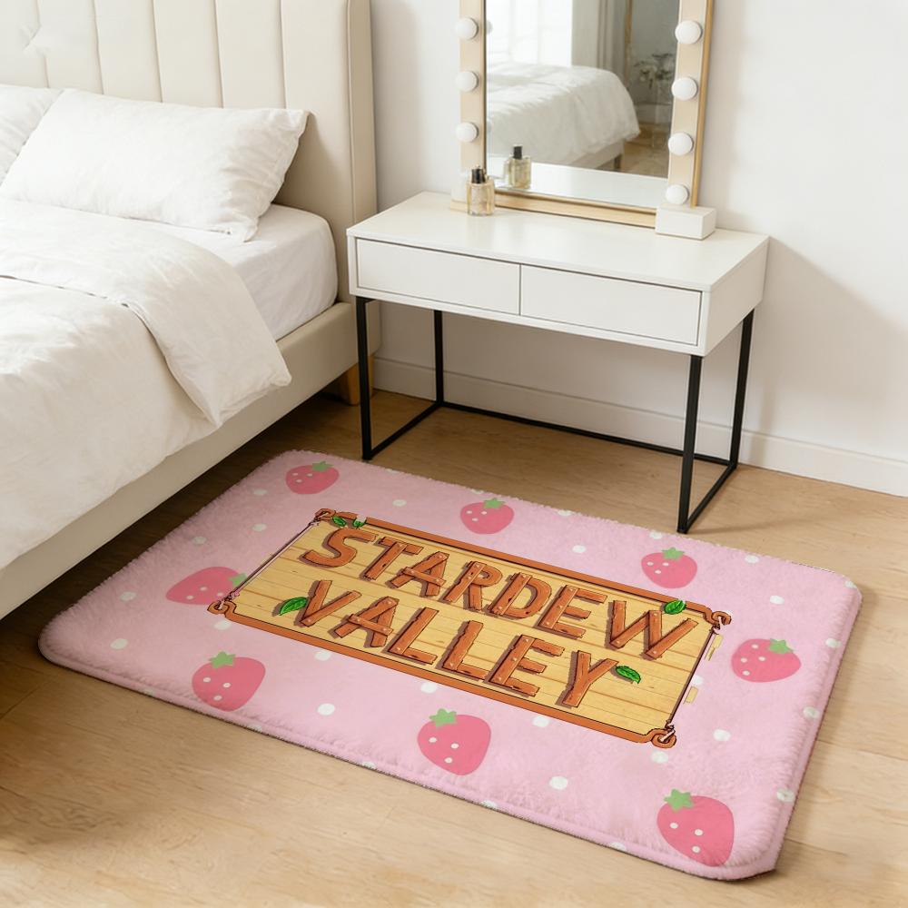game S-Stardew Valley Floor Mat Flannel Door Mat Non-Slip Absorbent Washable Indoor Home Rug