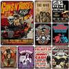 Rock Metal Tin Signs Music Band Wall Decoration Plaque Vintage Art Poster Iron Painting for Man Cave Home Cafe Garden Club Bar