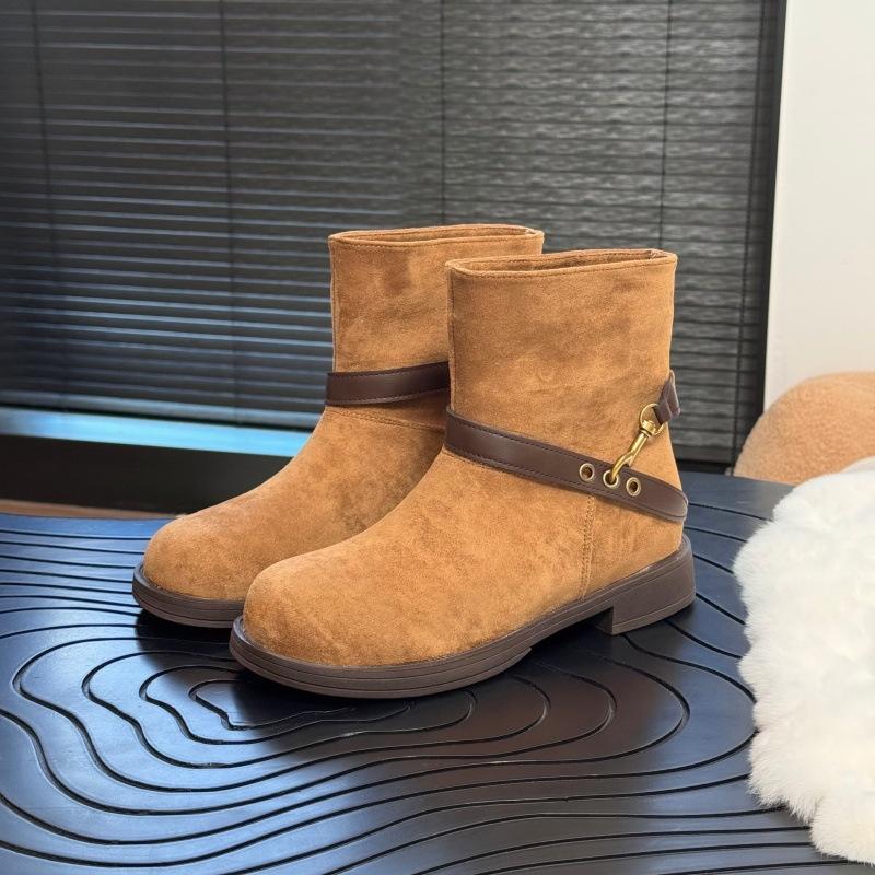 British style retro belt buckle Martin boots women's 2025 new comfortable versatile and thin short western cowboy boots