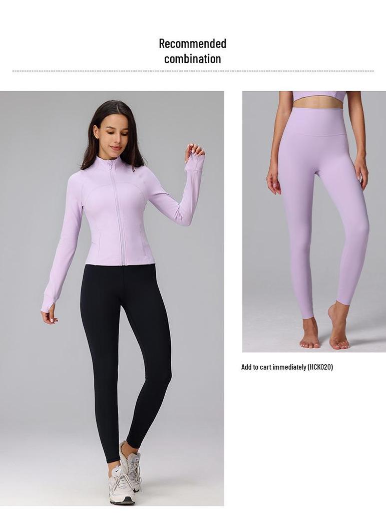 Women's Long-Sleeve Outdoor Running Jacket - Fitness & Yoga Wear
