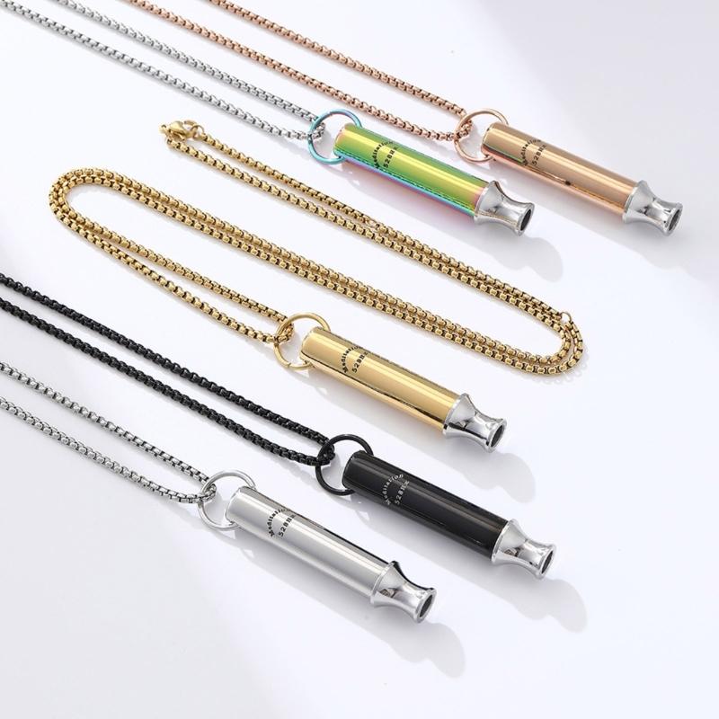 528 Hz Low Frequency Sound Meditation Breathing Stress Relief Necklace Sturdy Stainless Steel Adjustable Length