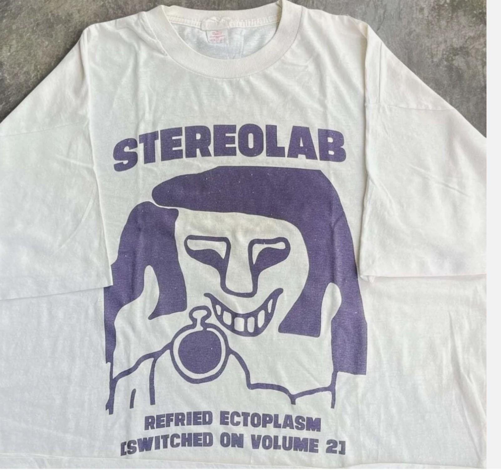 

1995 Stereolab Группа Подарок для фаната Белый цвет хлопковая футболка Полный размер S-4XL L