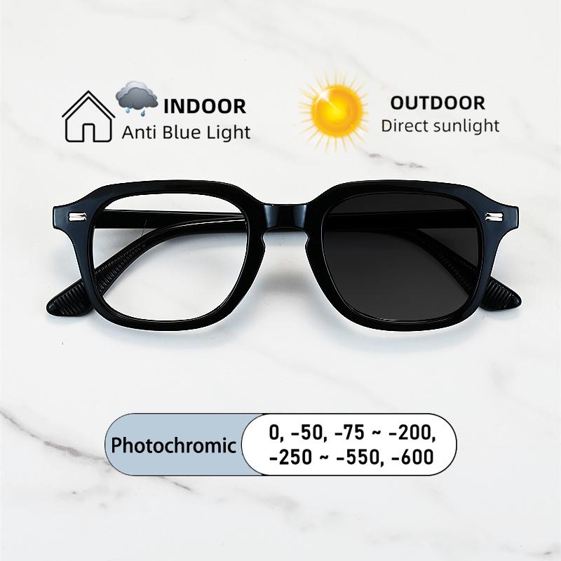 Vintage Brand Square Frame Myopia Glasses Prescription Nearsight Anti Blue Light Women Eyewear 89239