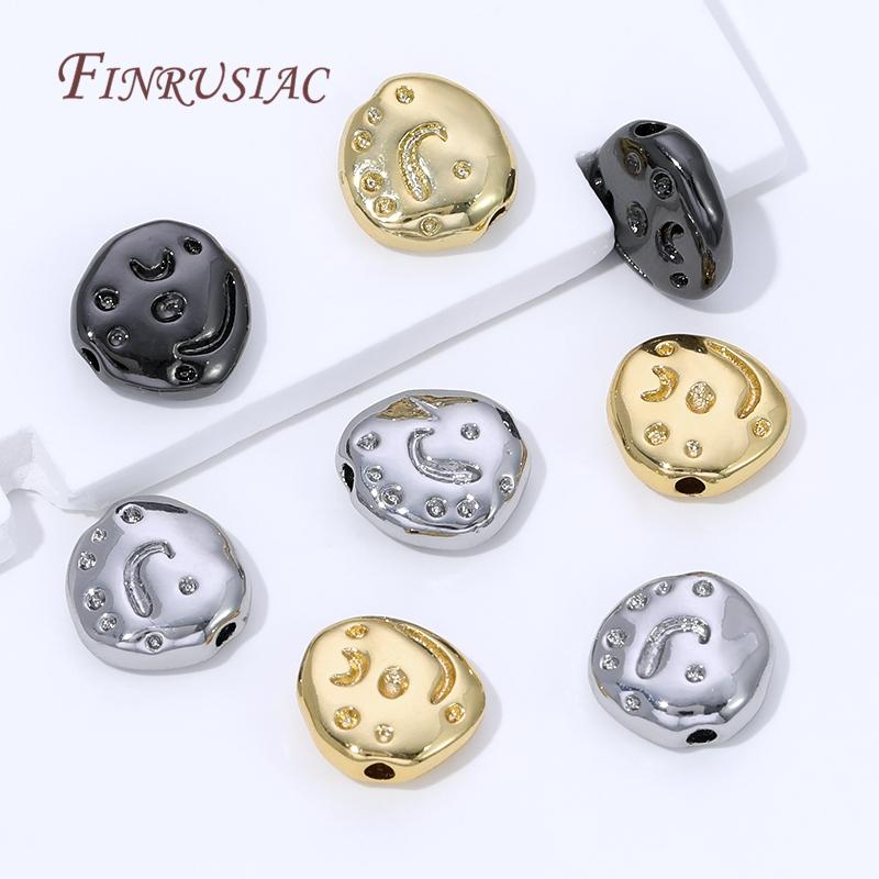 4/8Pcs 18K Gold Plated Decorative Beads,Spacer Beads For Jewelry Making,Metal Separator Bead For Bracelets DIY Accessories