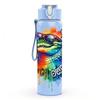 1PC Rainbow Smoke Wolf Animal Art Print 750ml Color Plastic Sports Water Bottle Leakproof Flip Straw Lid Suitable for Sports Office Home Use