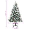 Artificial Christmas Tree Foldable with Pine Cones & Berries 210 cm