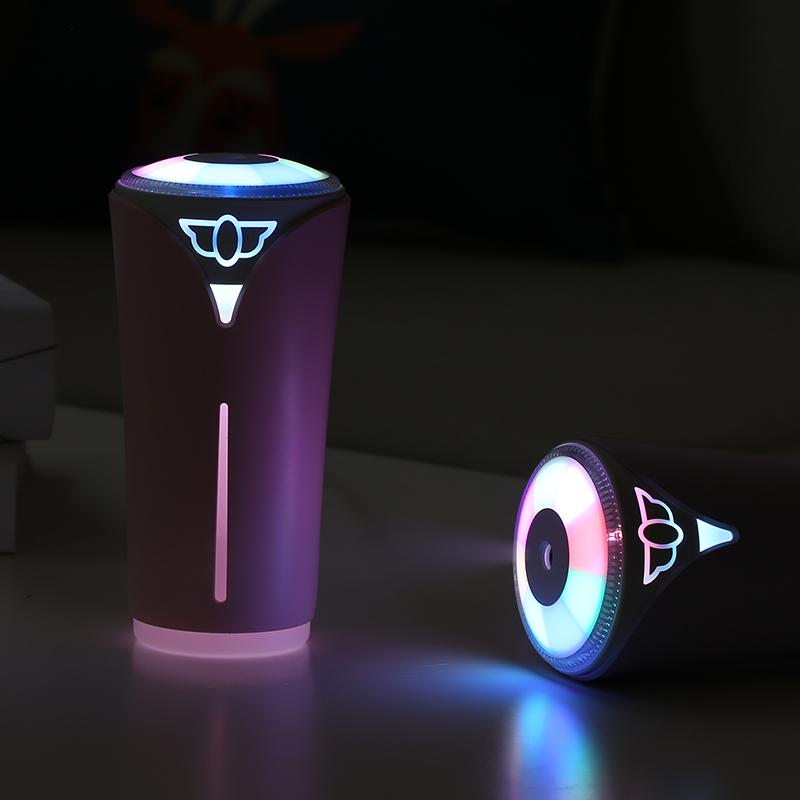 Multifunction Air Humidifier USB Ultrasonic Aroma Diffuser with LED Lamp Mini Fan 3 In 1 Electric Mist Maker for Car Humidifiers