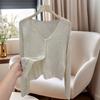 Fashionable Lightweight V-neck Cardigan - Transparent Summer Long Sleeved Shawl, Women's Casual Sexy Style, Elegant Cardigan
