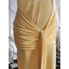 2026 Summer Women's Sheer Mesh Mermaid Gown, Adjustable Halter Neck Dress with Flowing Sash, Sexy Bodycon Evening Dress for Formal Parties