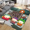 South Park Flannel Printed Carpet, Home Sofa Decoration for Living Room & Bedroom, Non‑Slip Play Flannel Floor Mat for Game Room