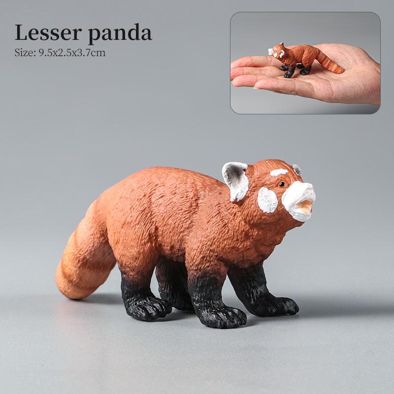 Montessori Wild Animals Model Toy Set - Lion Elephant Antelope Action Figures Miniature Zoo Figurines Educational Kids Gift