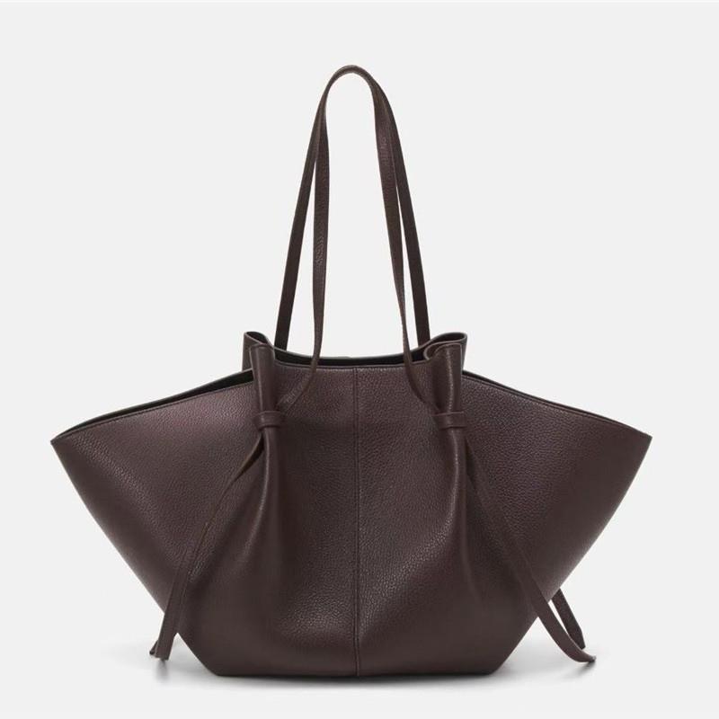 Velká nákupní taška Dámská Minimalistická Jednobarevná Na rameno S magnetem PU kůže Ležérní Vintage styl