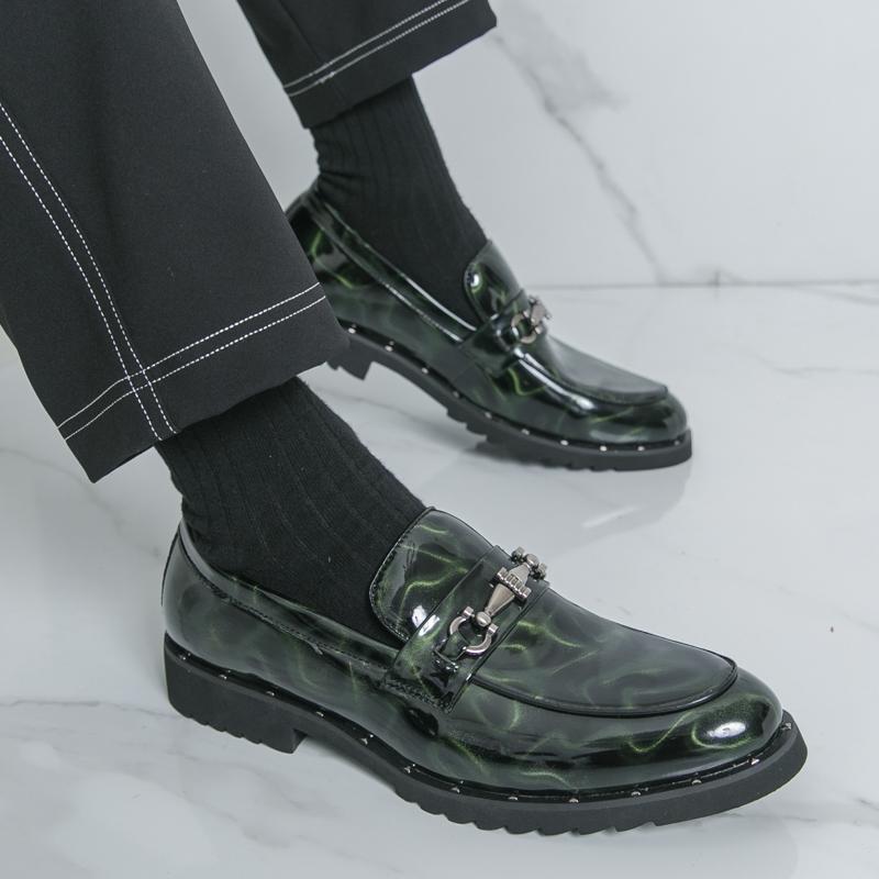 

Мужские зеленые лоферы формальные деловые балетки слипоны туфли свадебное платье выпускной вечер коричневые туфли большой размер EU:46 зелёный