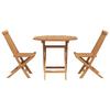 Garden Dining Set 3 Pcs Brown Solid Acacia Wood