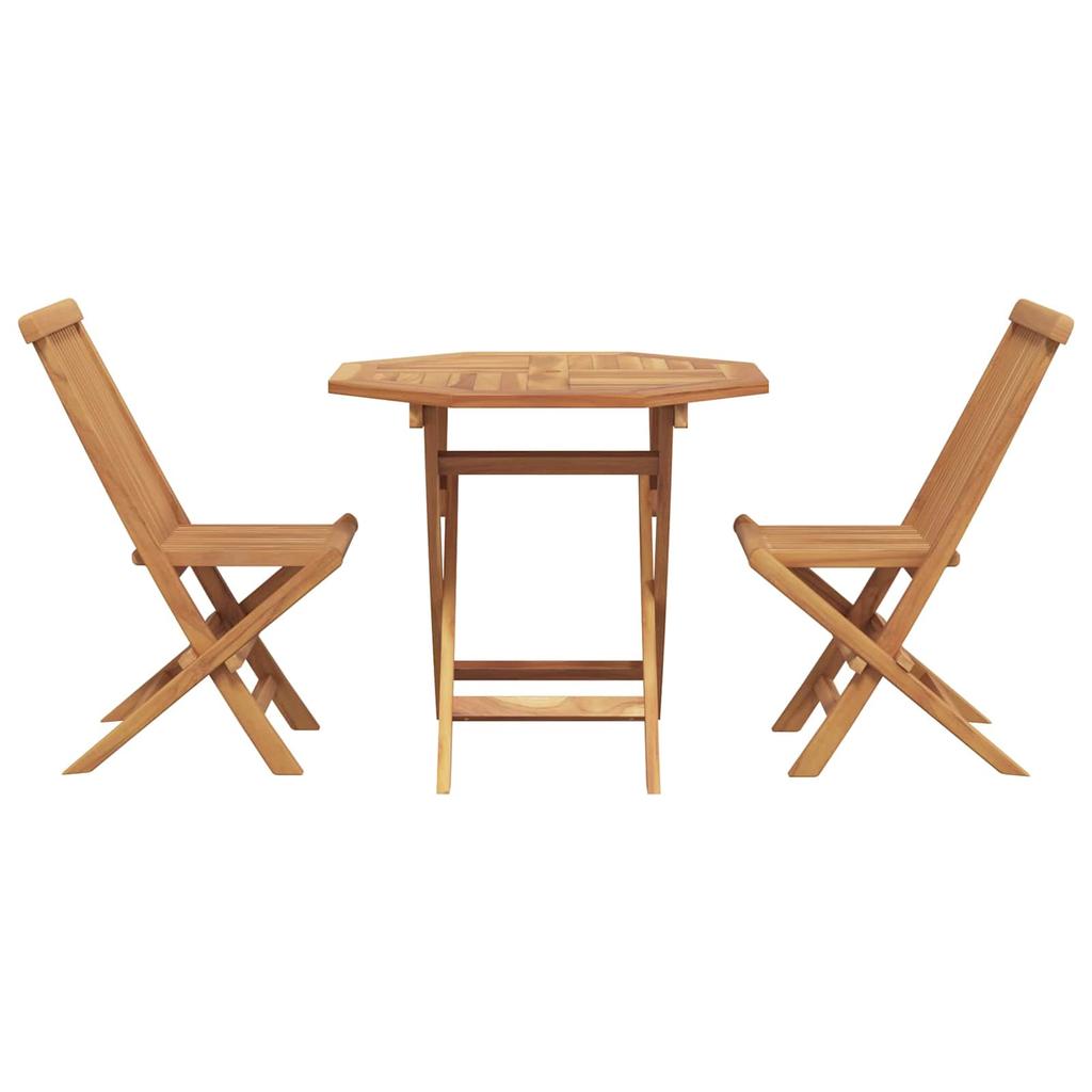Garden Dining Set 3 Pcs Brown Solid Acacia Wood