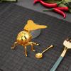 Creative Cartoon Bee Shaped Seasoning Jar Honey Pot with Spoon for Kitchen Decor Festive Parties Condiments Oil Storage Holder
