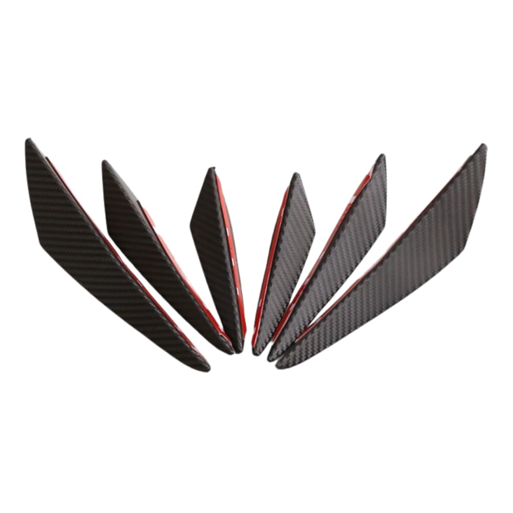 ideastore Bumper Protector, Canard Aero Bumper Protector, Universal Use, Set of 6 (Carbon Style)