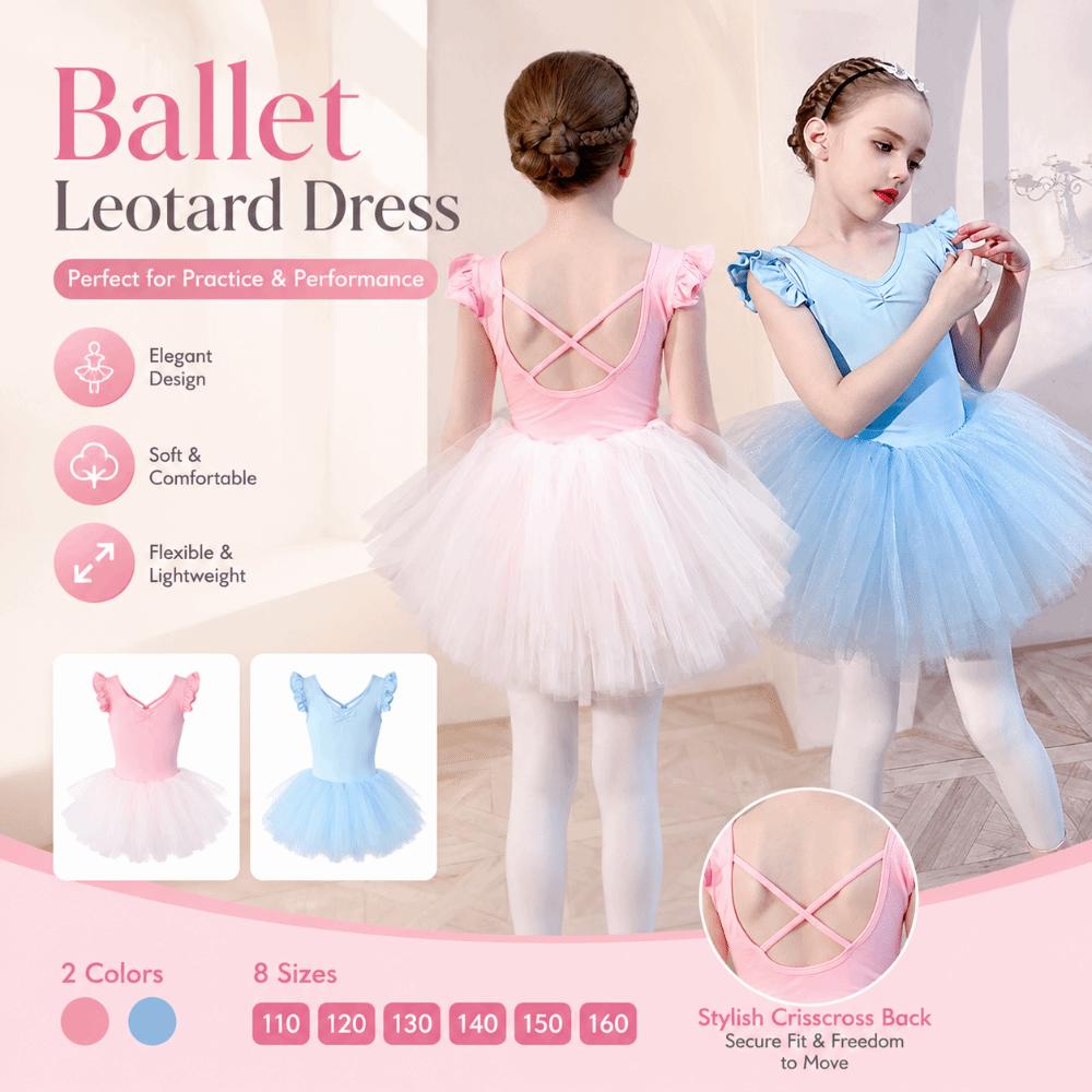 Cross Strap Ballet Costume Dress Sleeveless Kids Ballet Skirts Ballerina Fairy Dress  Grading