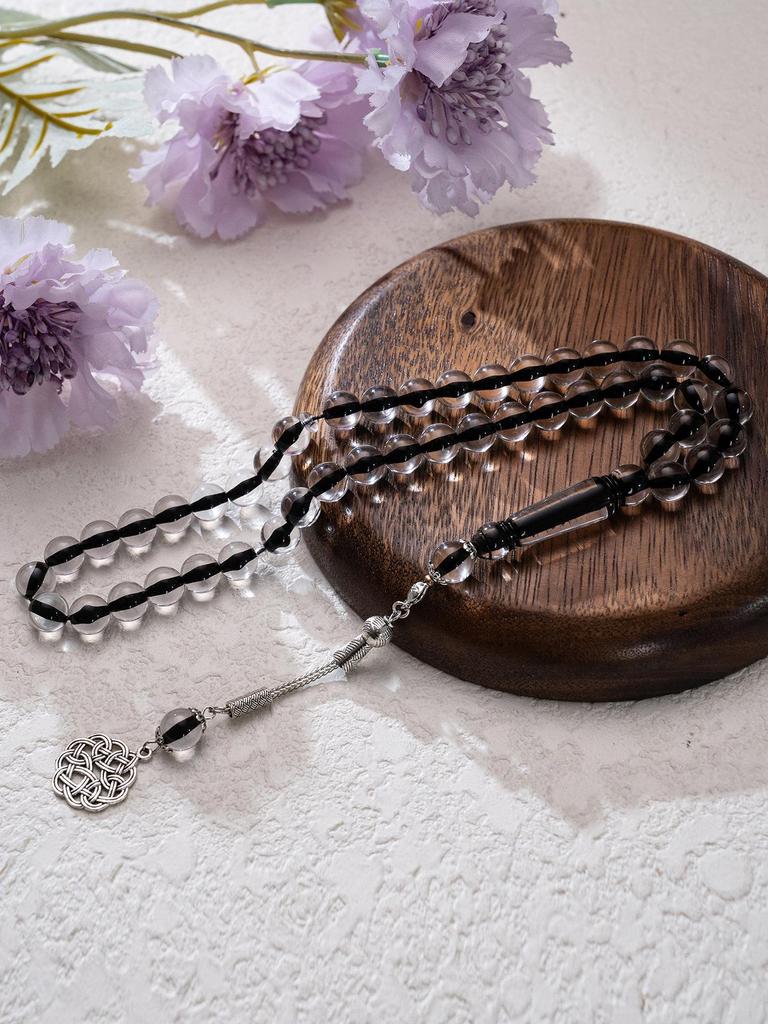 Amber Handheld Muslim Prayer Beads - Arabic Zikr Rosary