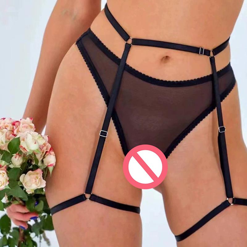 Sexy Schleife Oberschenkel Bein Gurt Strumpfhalter, Verstellbares Gothic Hüftgeschirr für Halloween Valentinstag Kostüm