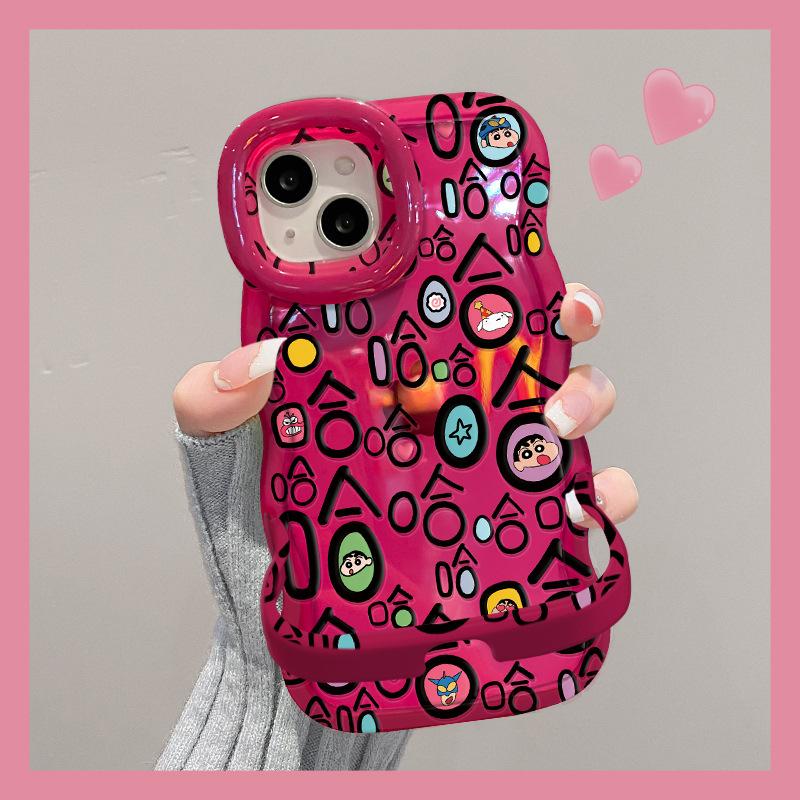 Haha Xiaoxin applies to iphone16promax iPhone case 17 cute 14 silicone 13 bracket 15 women