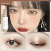 [One Touch Molding] Two-Color Eye Shadow Stick Highlight Eye Shadow Pen Waterproof Sweat-Proof Shimmer Eyeshadow Earth Color Beginner