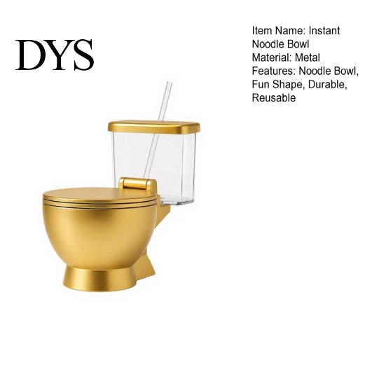 Unique Gift for Food Lovers Toilet Shaped Ramen Bowl Set, Built-in Drink Cup And Straw Fun Game Night Tableware Design, Novelty Bowl, Instant Noodles