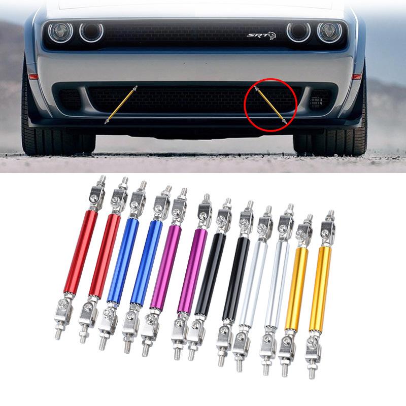 2x Univerzální Závodní Nastavitelná Přední Zadní Lišta Nárazníku Rozdělovač Podpěrná Tyč Sada Závodní 75mm/100mm/150mm/200mm Styling Auta Tunning